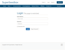 Tablet Screenshot of billing.superseedbox.com